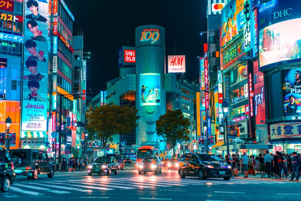 渋谷のスクランブル交差点