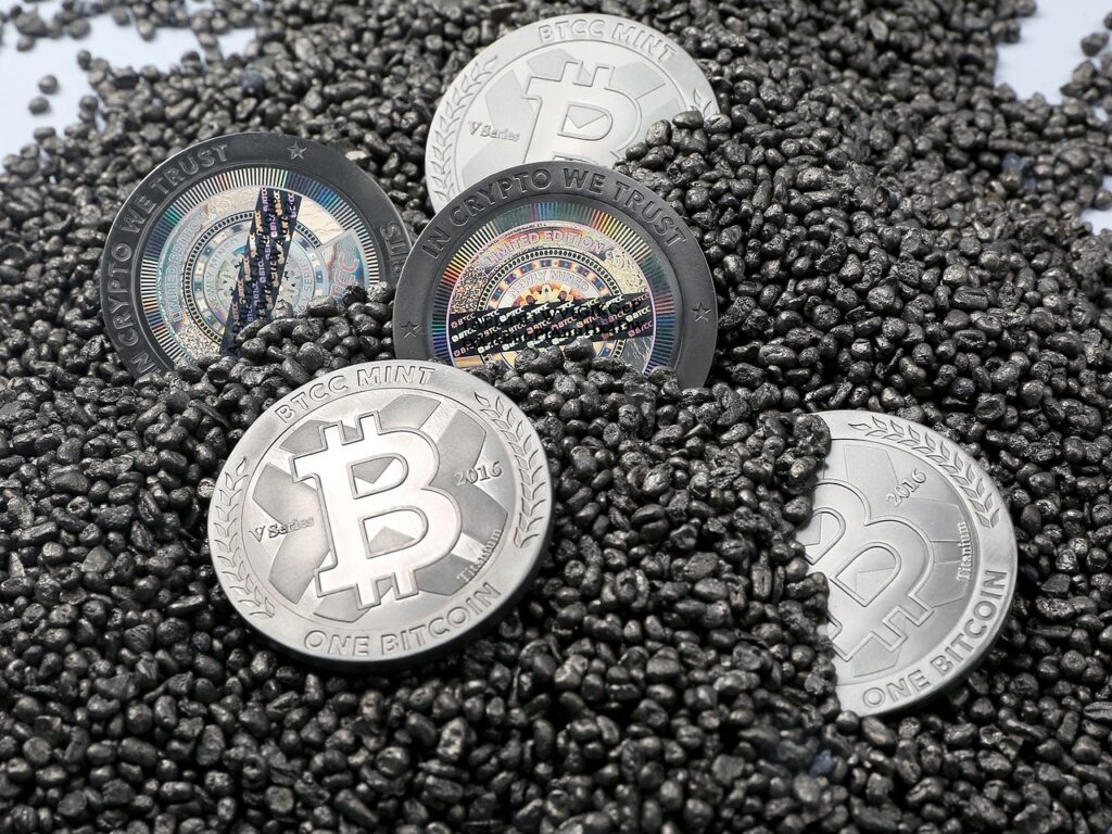 グレーのビットコイン